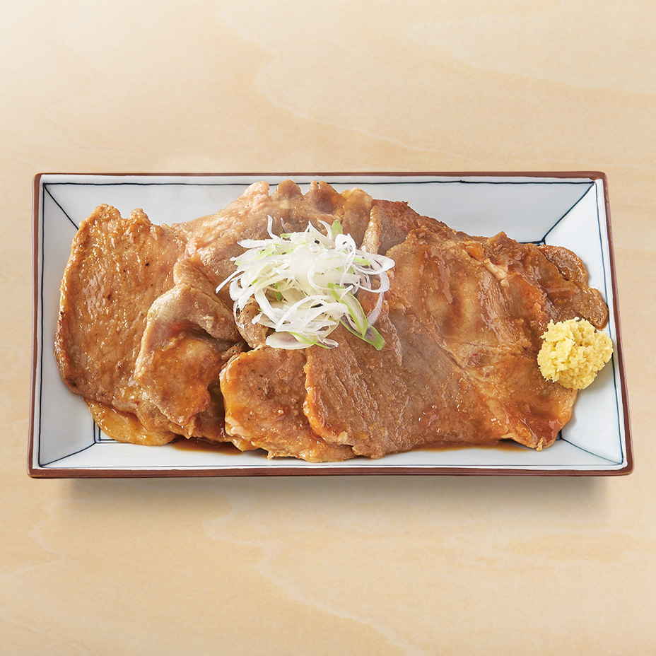 大判豚肩ロース焼き皿(旨ダレ生姜)
