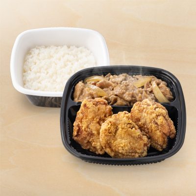 ダブル弁当（牛皿・から揚げ弁当）