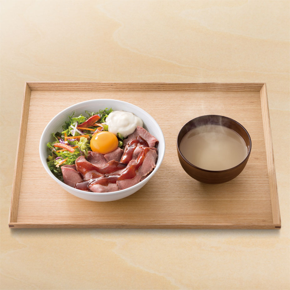 オーストリッチ丼(スープ添え)