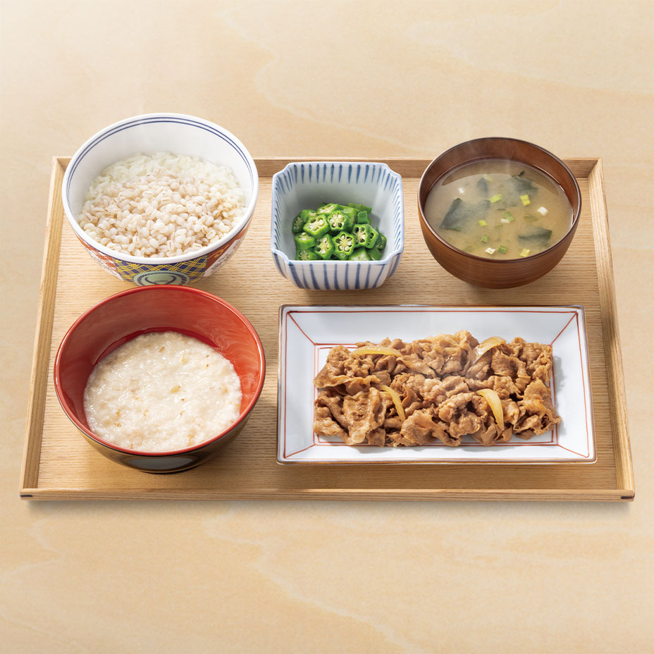 麦とろ牛皿御膳