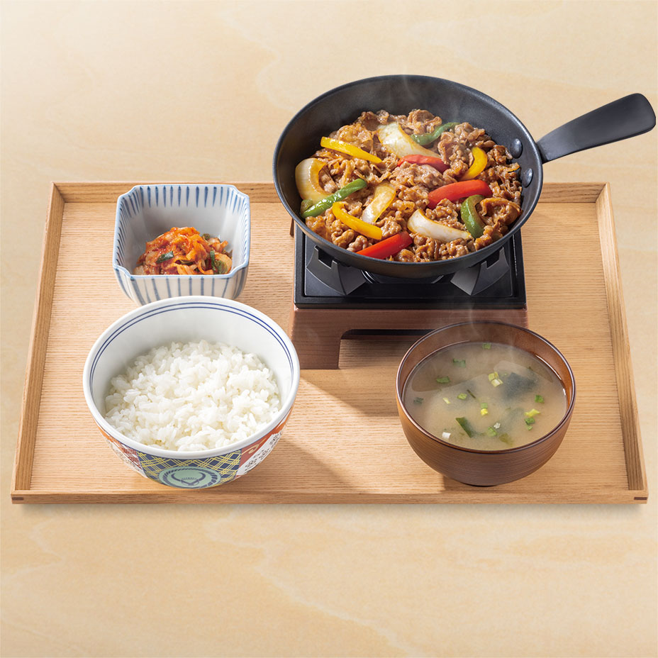 牛鉄板スタミナ焼肉定食